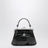 Granny Frame purse in croc-embossed black leather