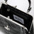 Borsa Granny Frame in pelle di vitello nera