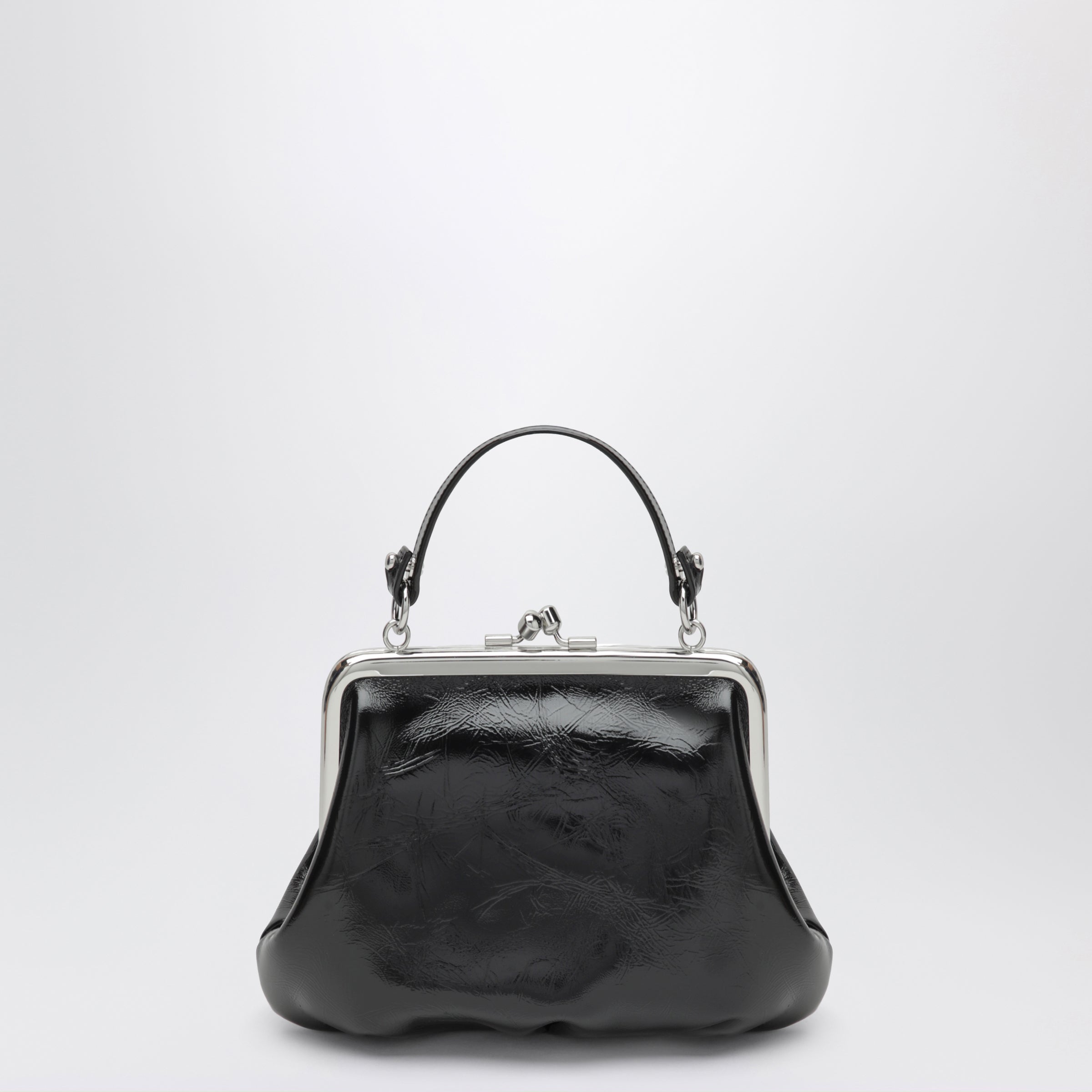 Vivienne Westwood Black Granny Frame Naplak handbag in leather