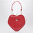 Sac bandoulière Belle Heart en cuir rouge