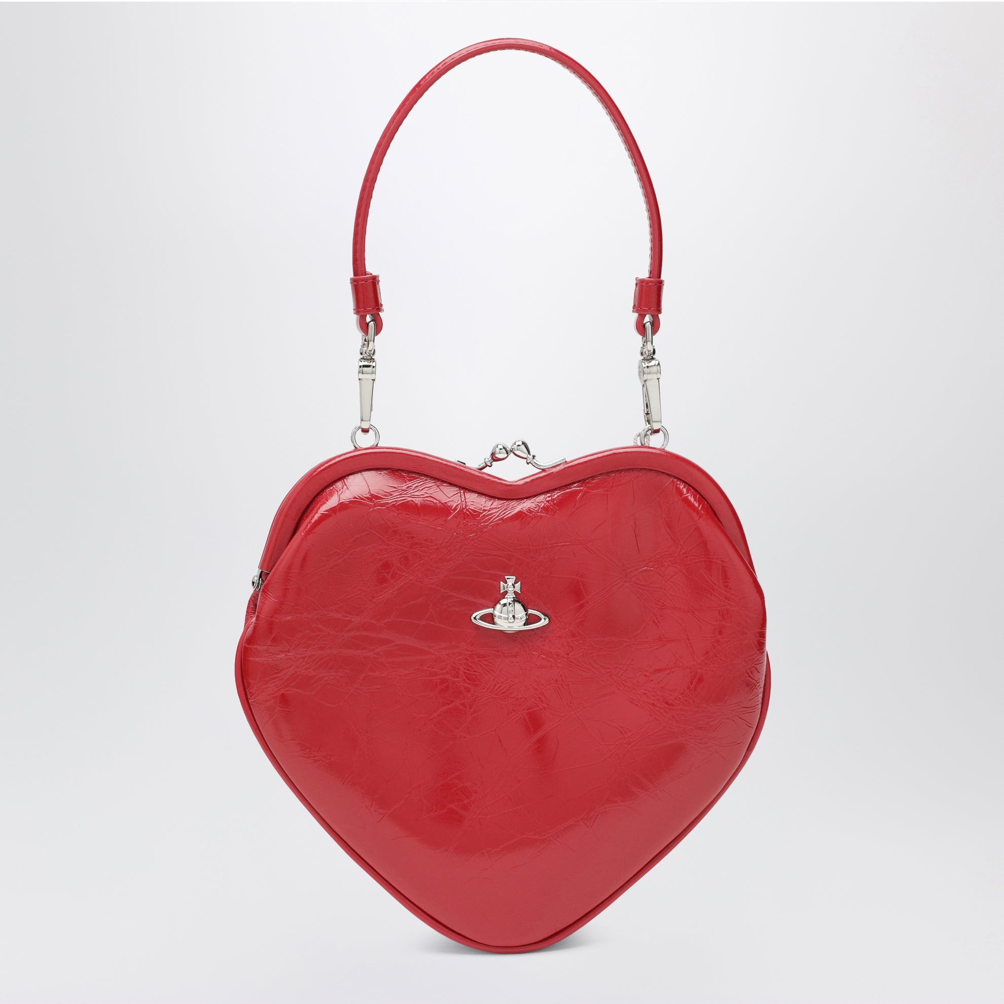 Borsa a tracolla Belle Heart rossa in pelle
