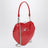 Borsa a tracolla Belle Heart rossa in pelle