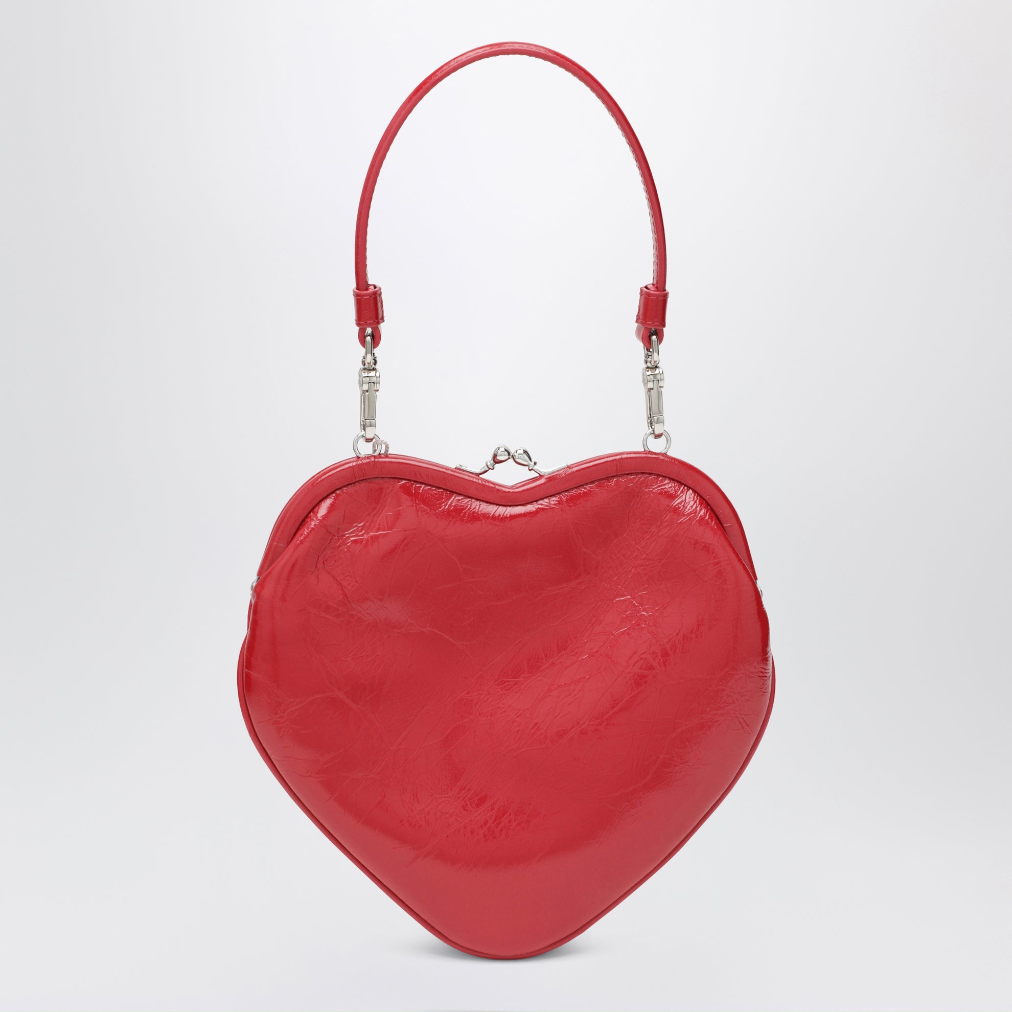 Borsa a tracolla Belle Heart rossa in pelle