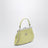 Charm bag in lime croc-effect patent leather