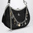 Black Charm bag in croc-effect patent leather
