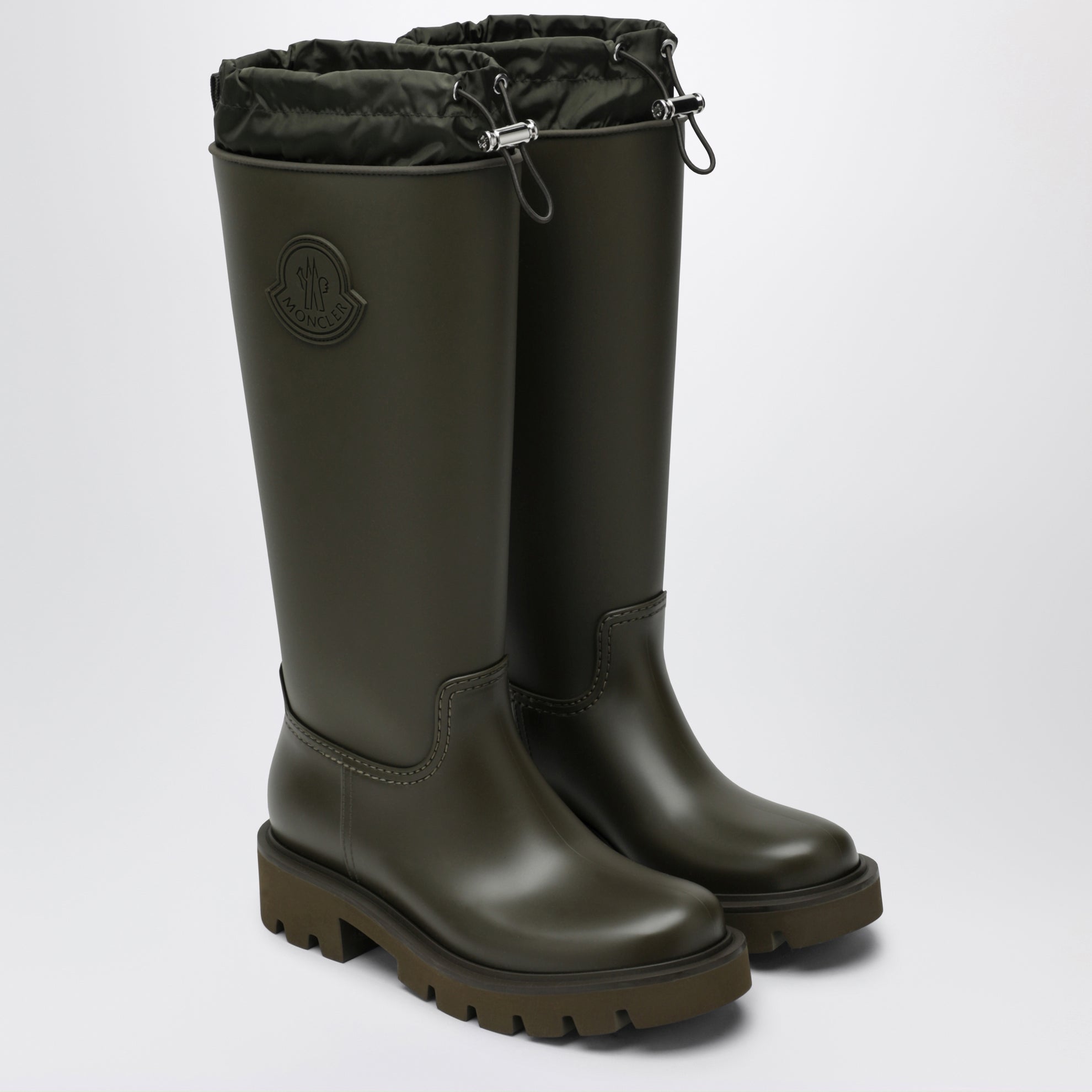Kickstream High waterproof rain boots in PVC green