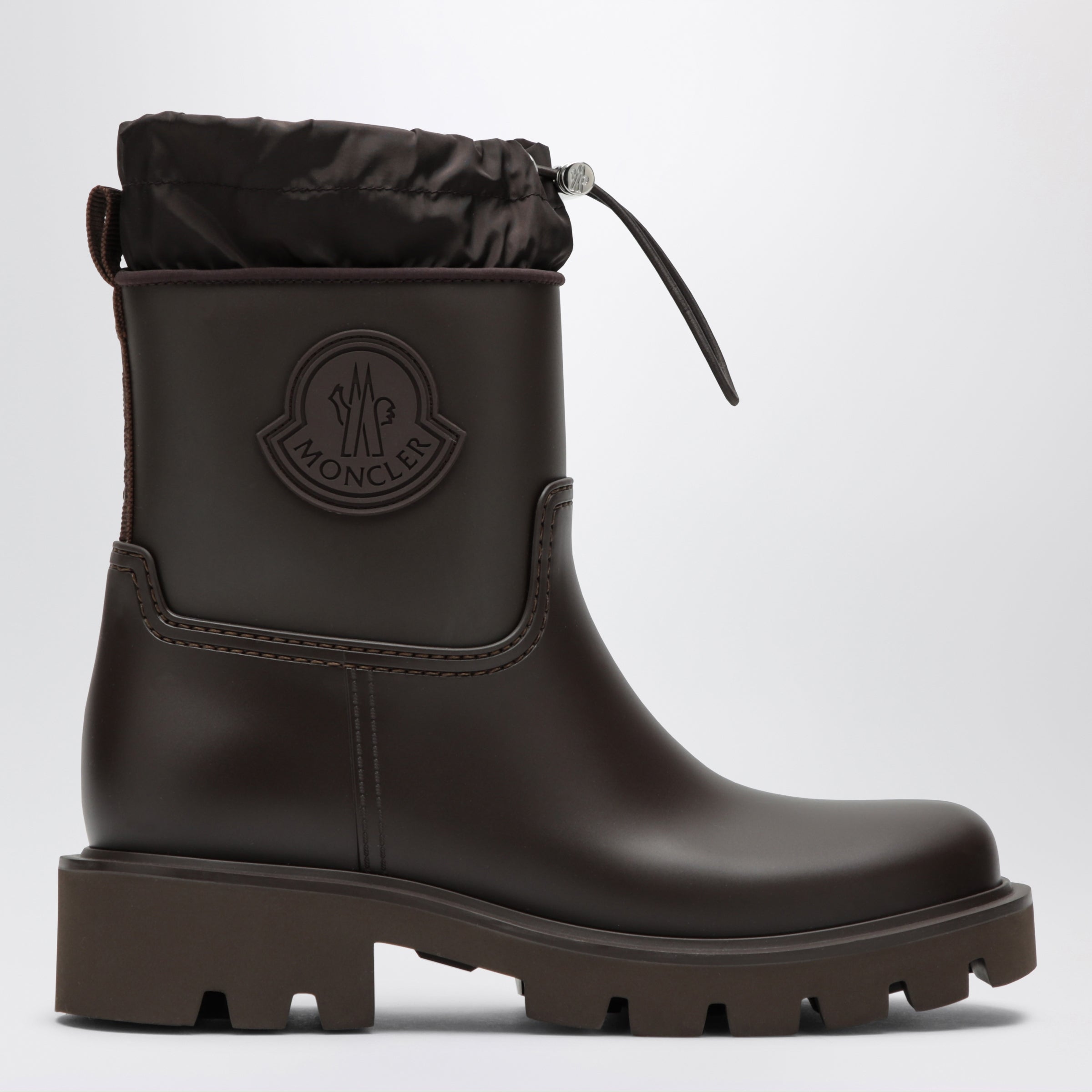 MONCLER ブラック ACQUA RAIN BOOT TG43サイズ　中古 Moncler Kickstream rain boots in brown PVC and nylon | TheDoubleF