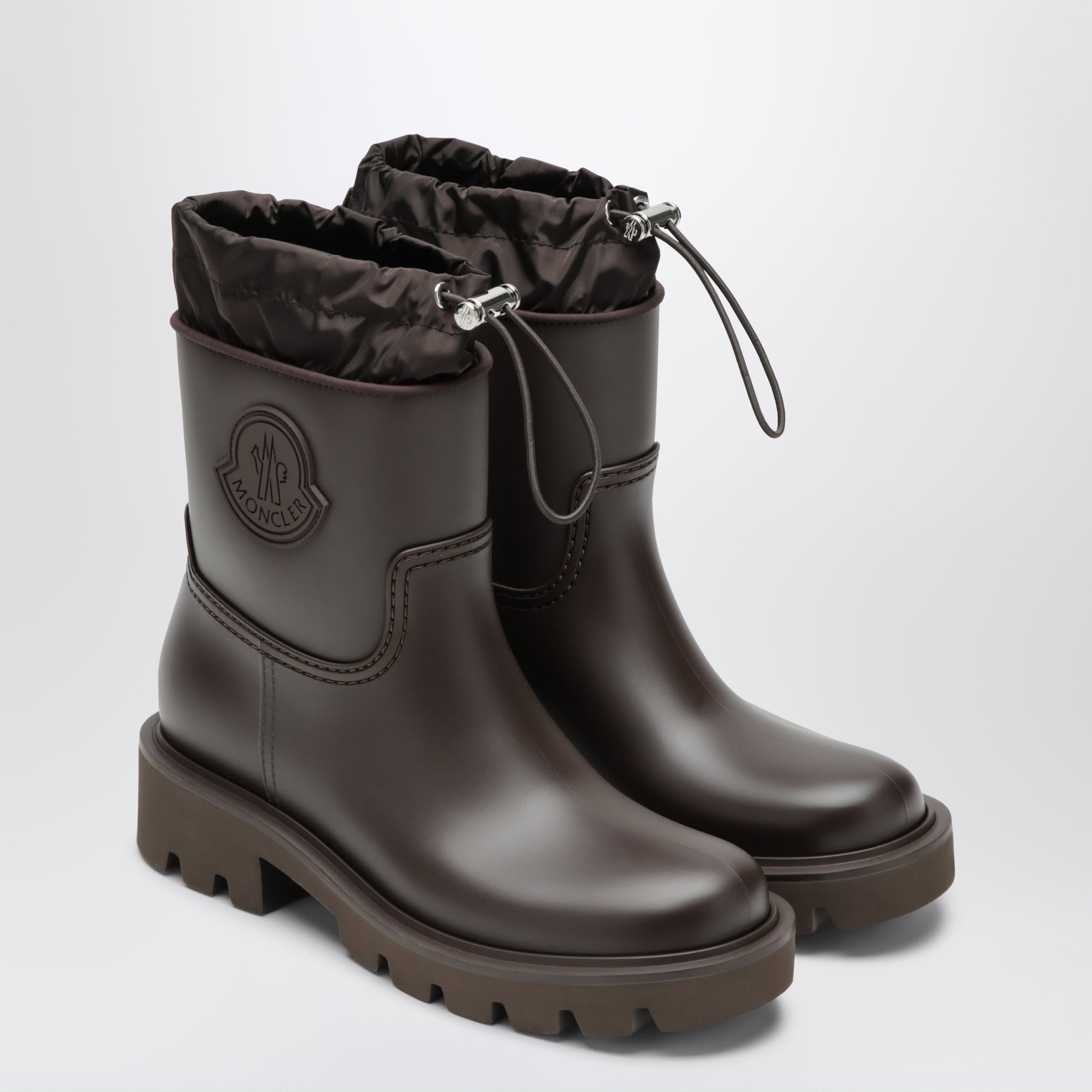 Kickstream rain boots in brown PVC and nylon