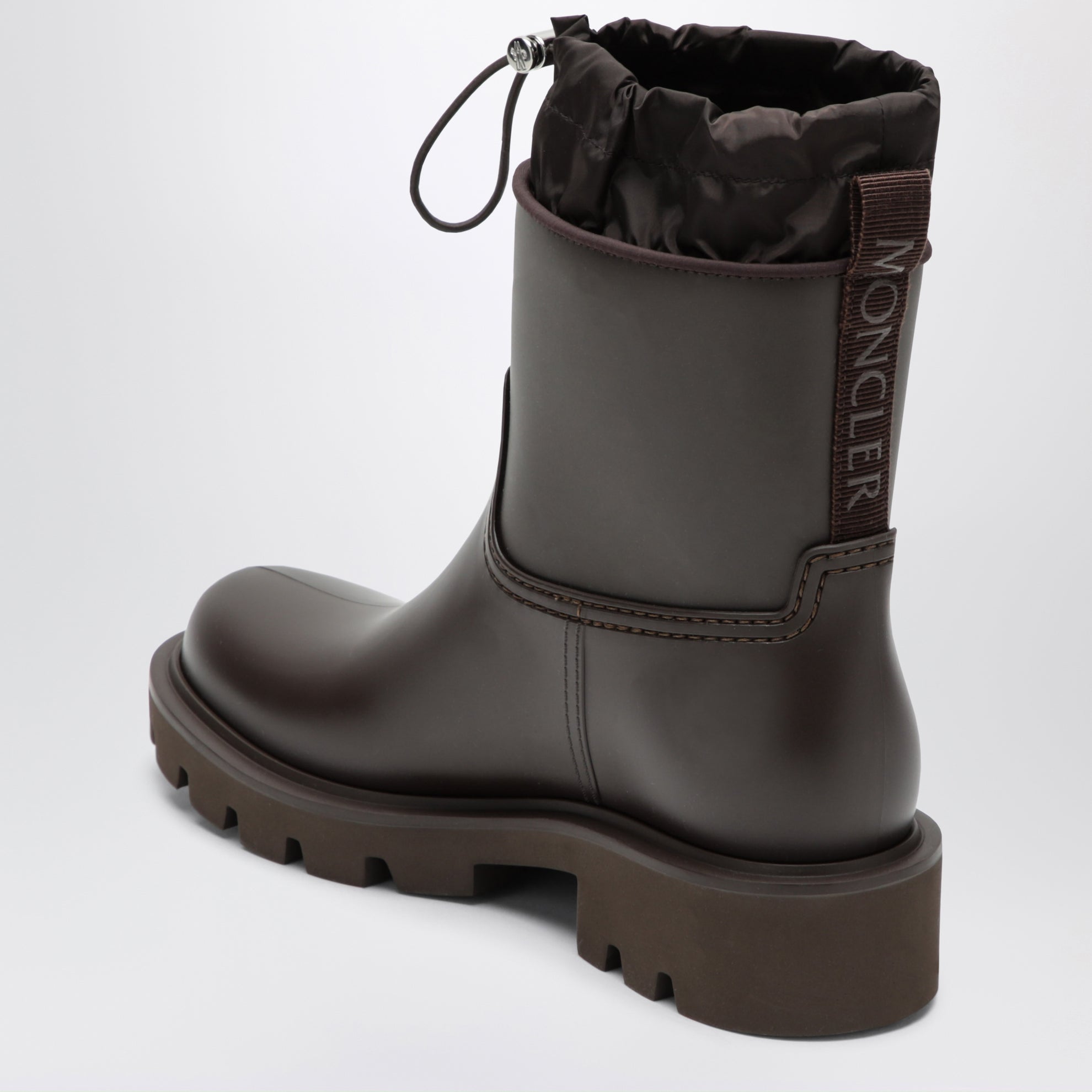 Kickstream rain boots in brown PVC and nylon