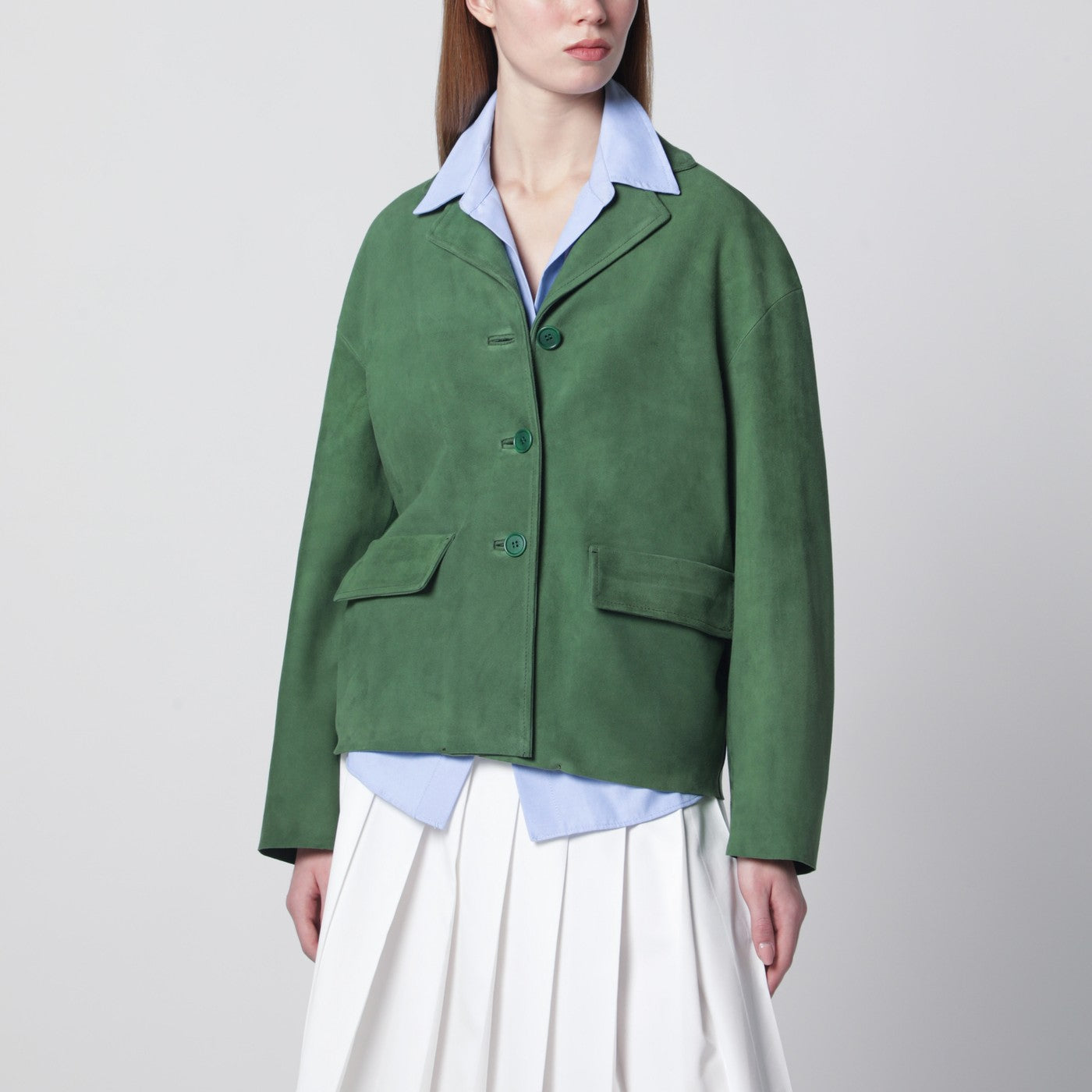 Green suede jacket