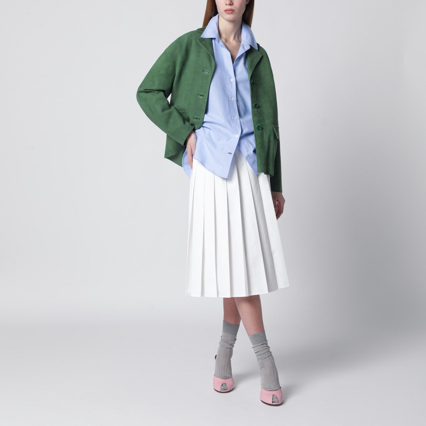 Green suede jacket