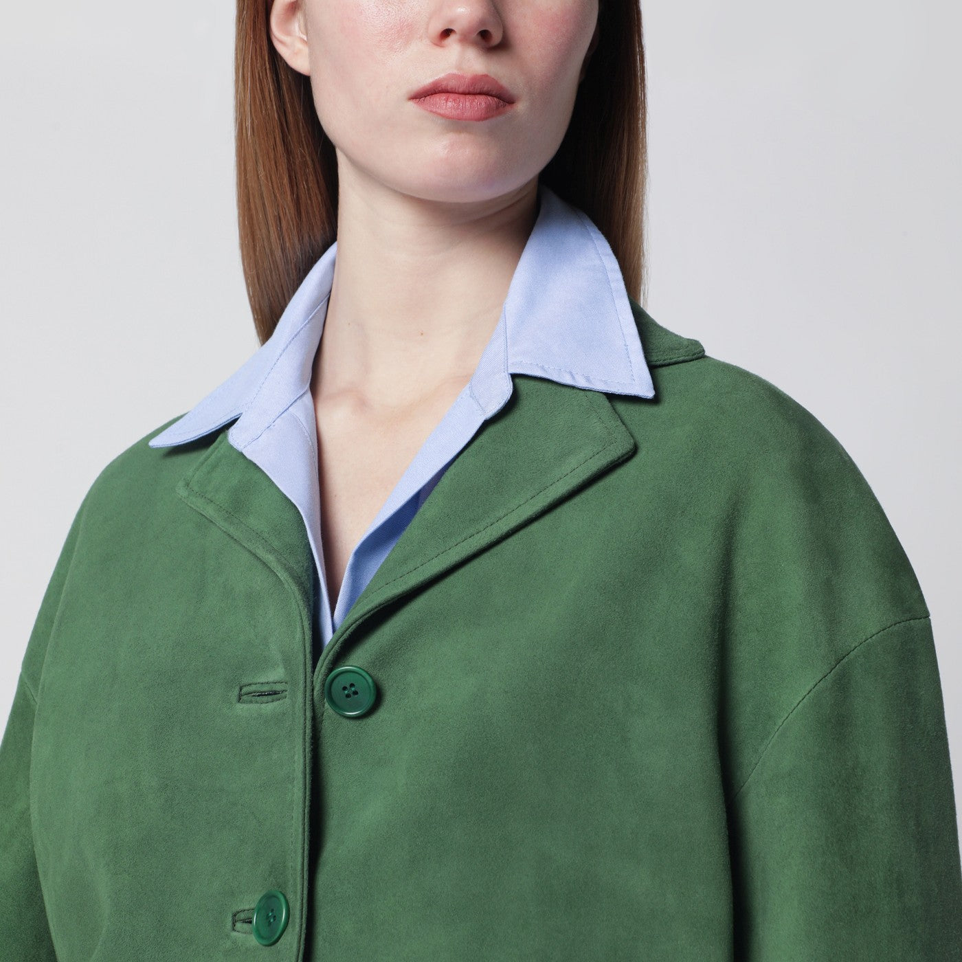 Green suede jacket