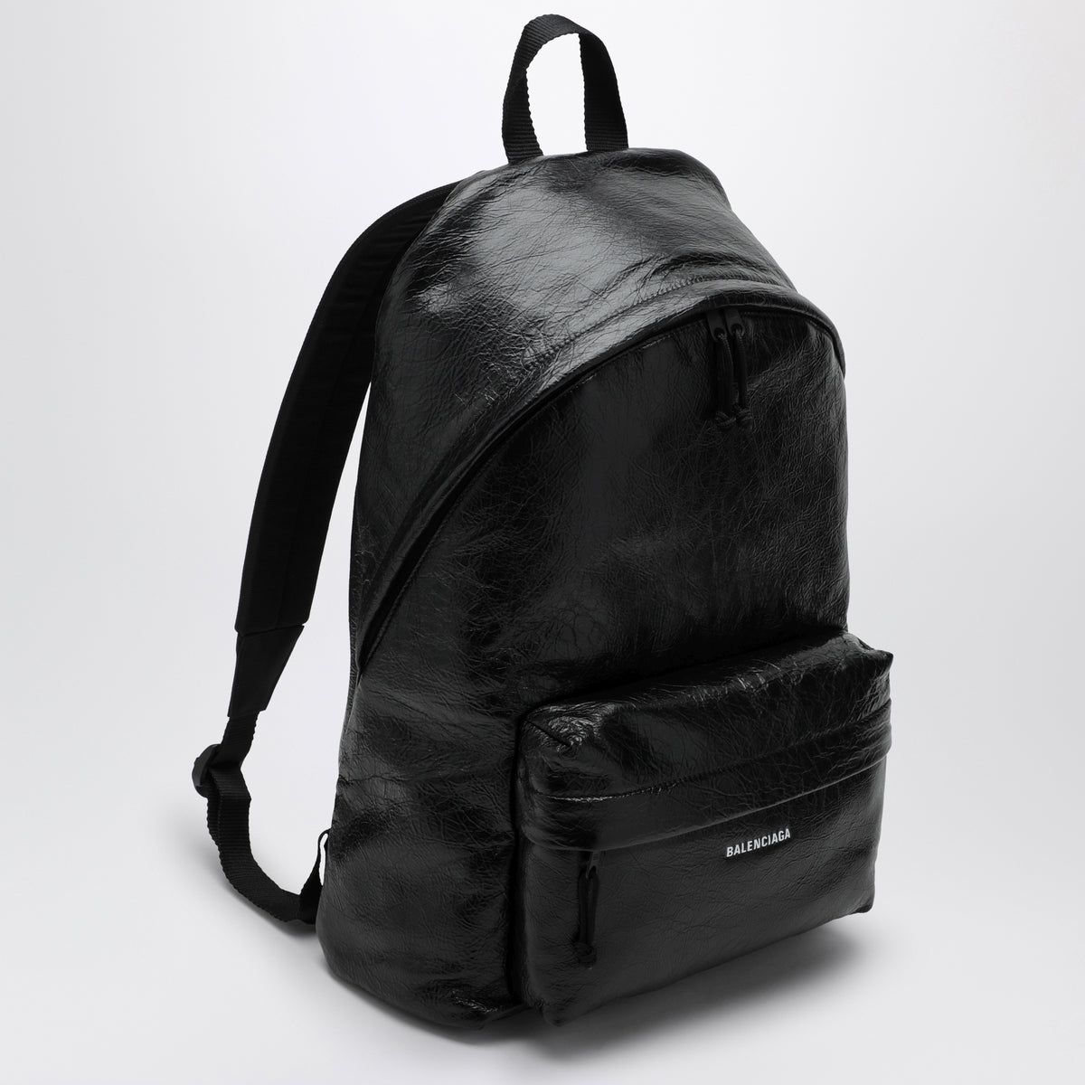 Black Explorer lambskin backpack