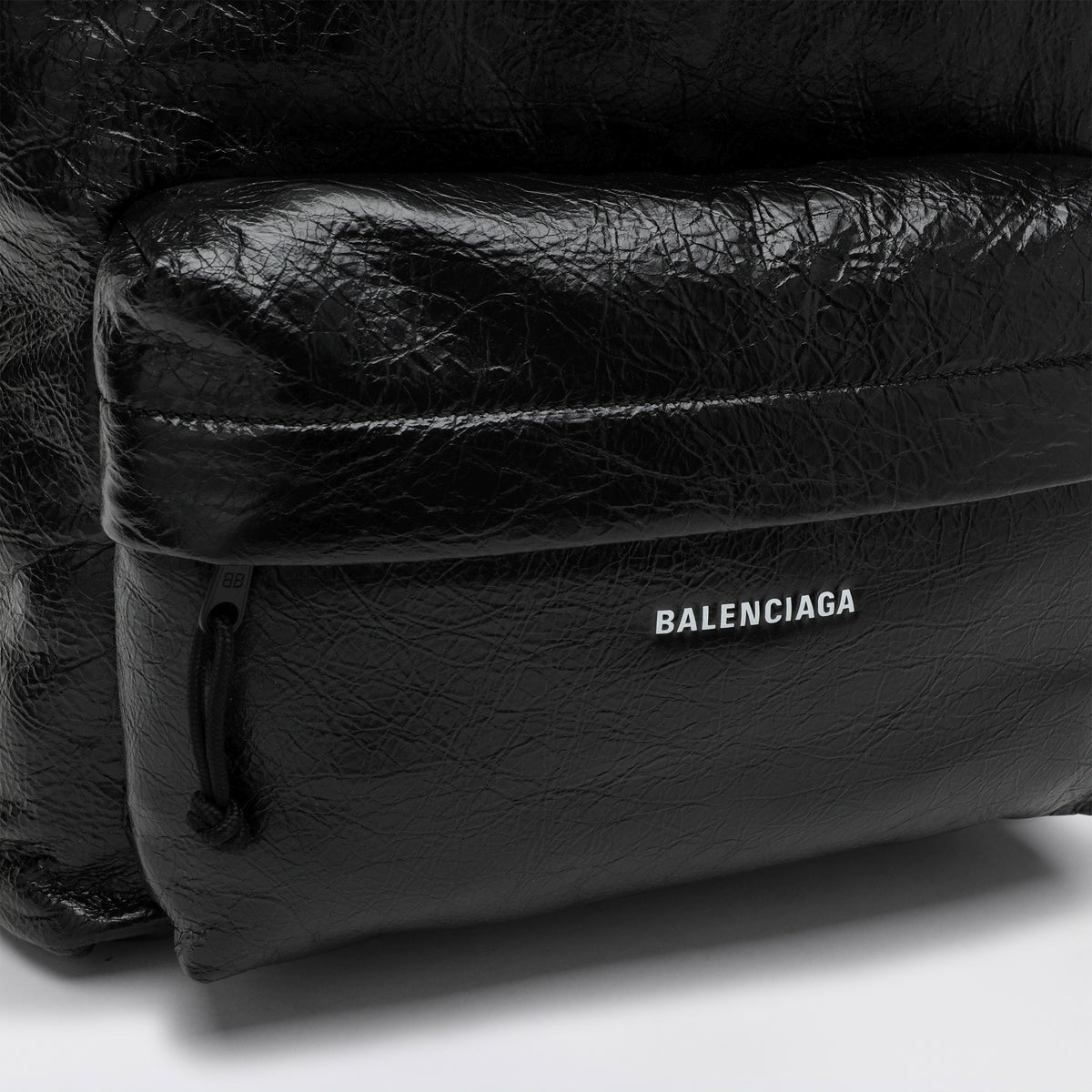 Black Explorer lambskin backpack