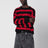 Black/Red striped sweater with distressed details