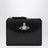 Portacarte Slim Flap nero con Orb Bas Relief con cristalli