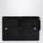 Black Slim Flap Card Holder with crystal-embellished Orb Bas Relief