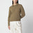 Pull polo vert/marron en cachemire