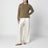 Pull polo vert/marron en cachemire
