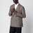 Brown mélange double-breasted jacket in wool and cashmere
