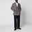 Brown mélange double-breasted jacket in wool and cashmere