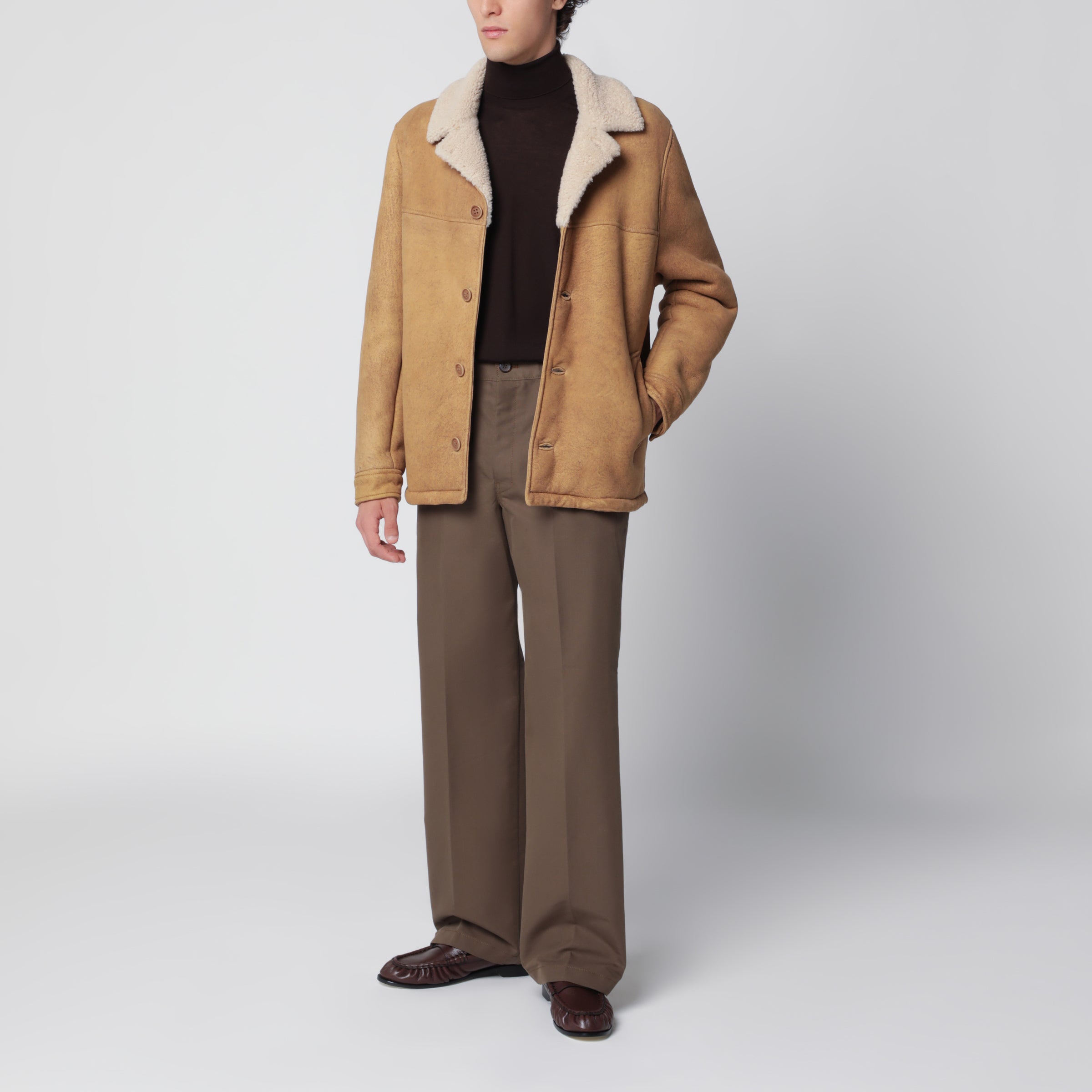 Salvatore Santoro Caramel-coloured leather blazer | TheDoubleF