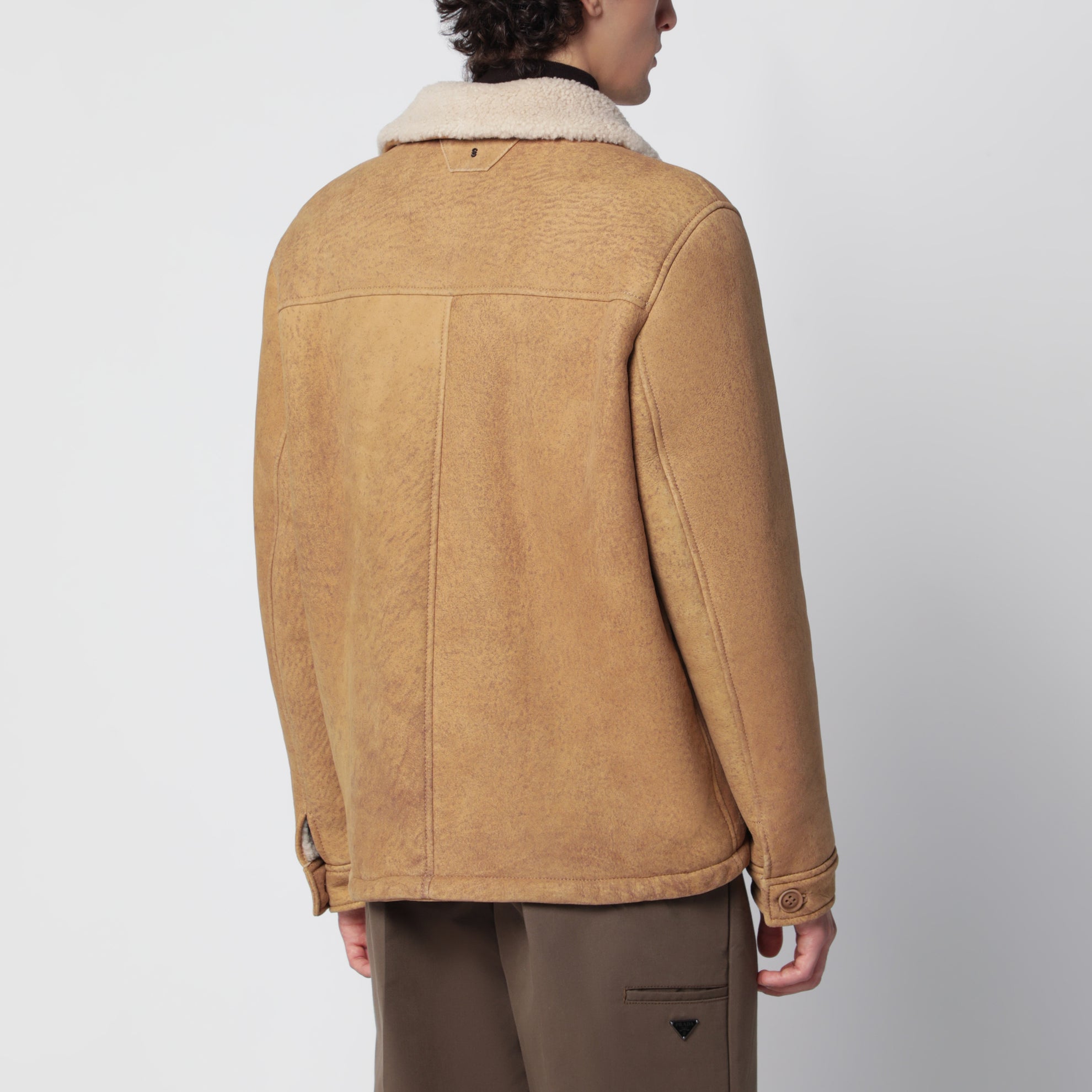 Karamellfarbene Lederjacke