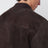 Bomber scamosciato marrone scuro