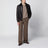 Dark brown leather zip-up jacket