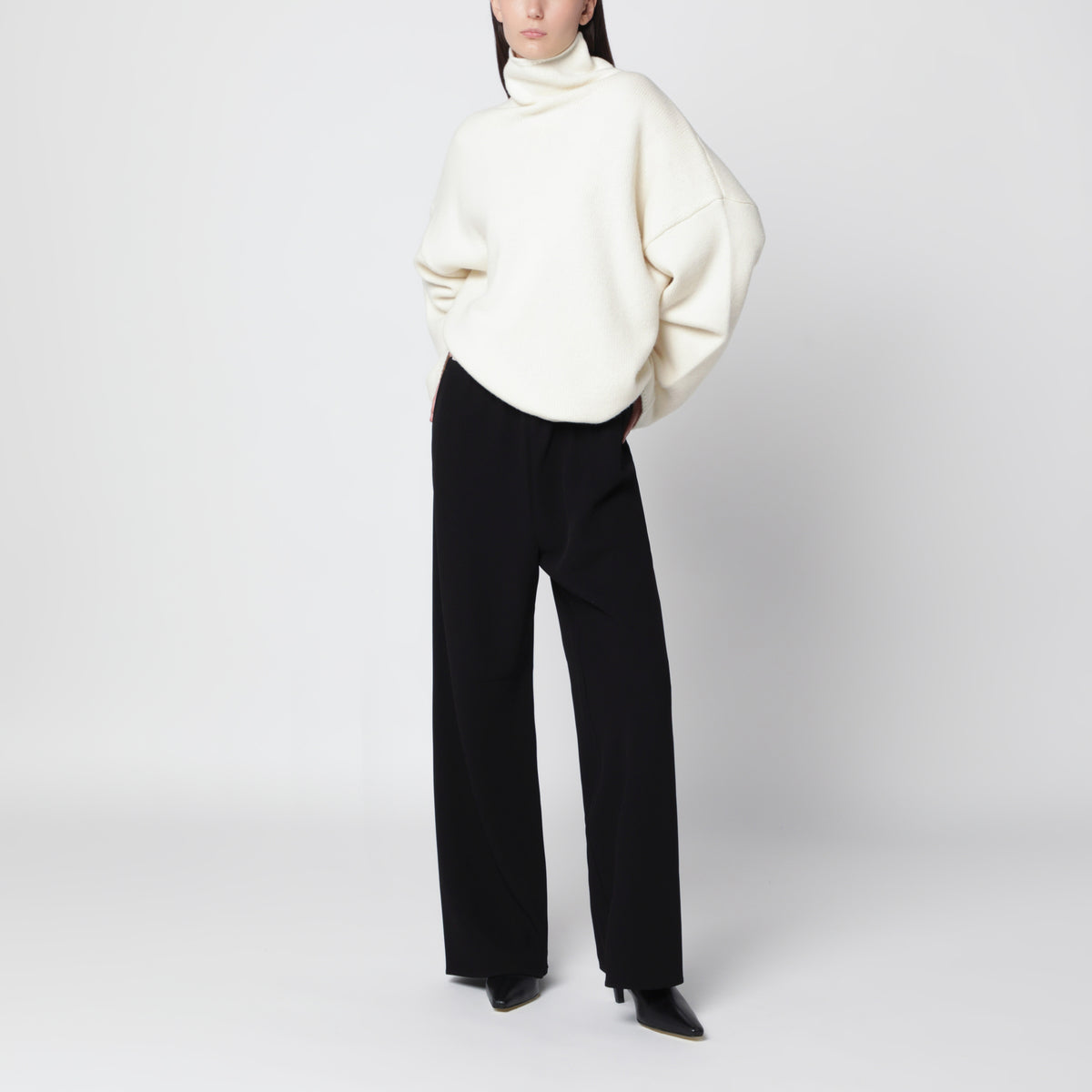 Bea schwarze Crêpe-Hose