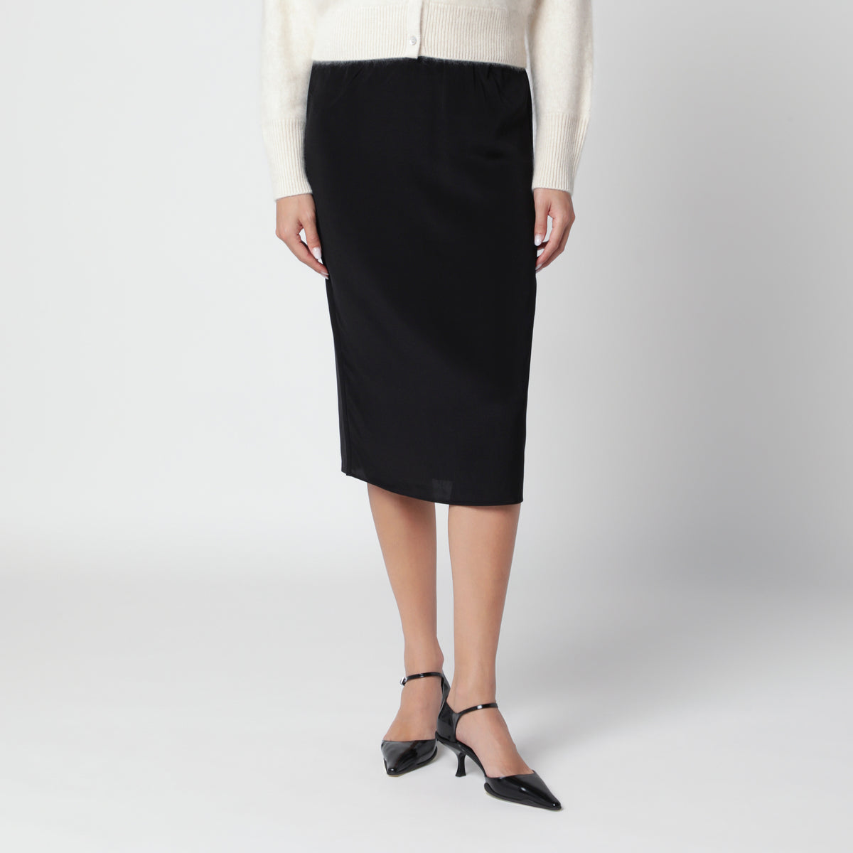 Black silk Cia skirt