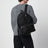 Sac à dos en cuir et nylon noir