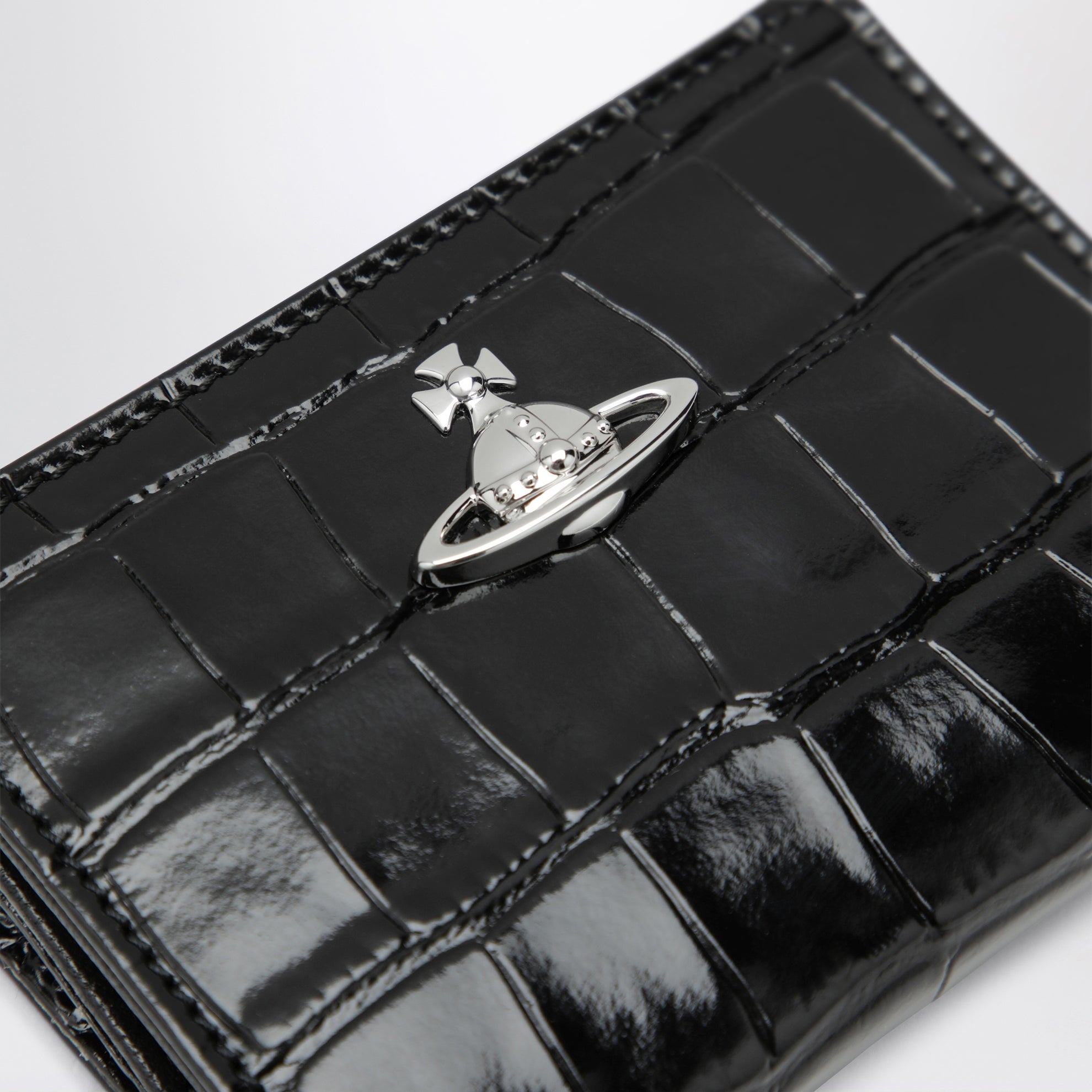 Kartenetui Slim Flap aus Kalbsleder in Schwarz