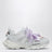 Sneaker Track Bow con fiocchi in poliuretano bianco/rosa