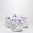 Sneaker Track Bow con fiocchi in poliuretano bianco/rosa