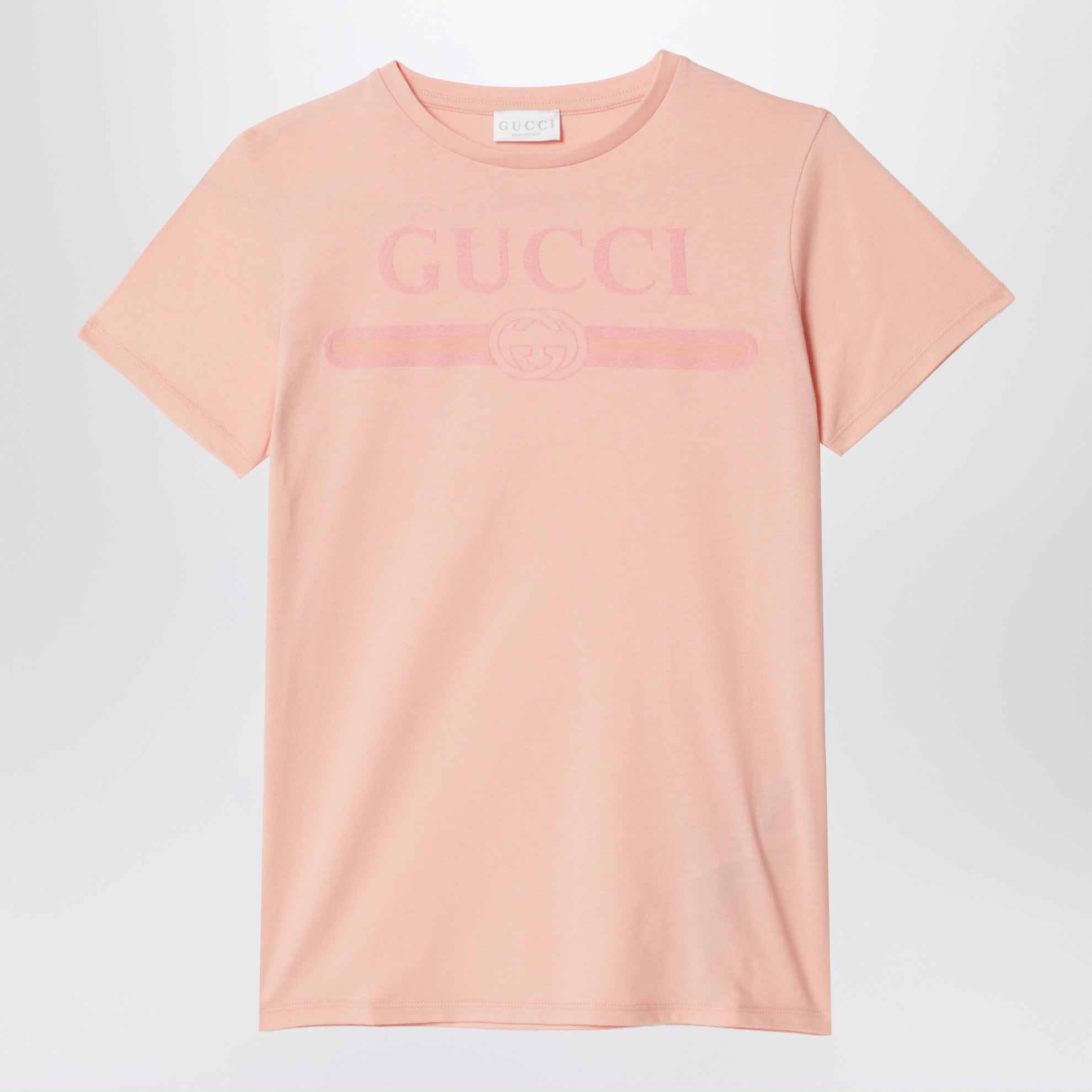 Rosa T-Shirt mit Logo-Print