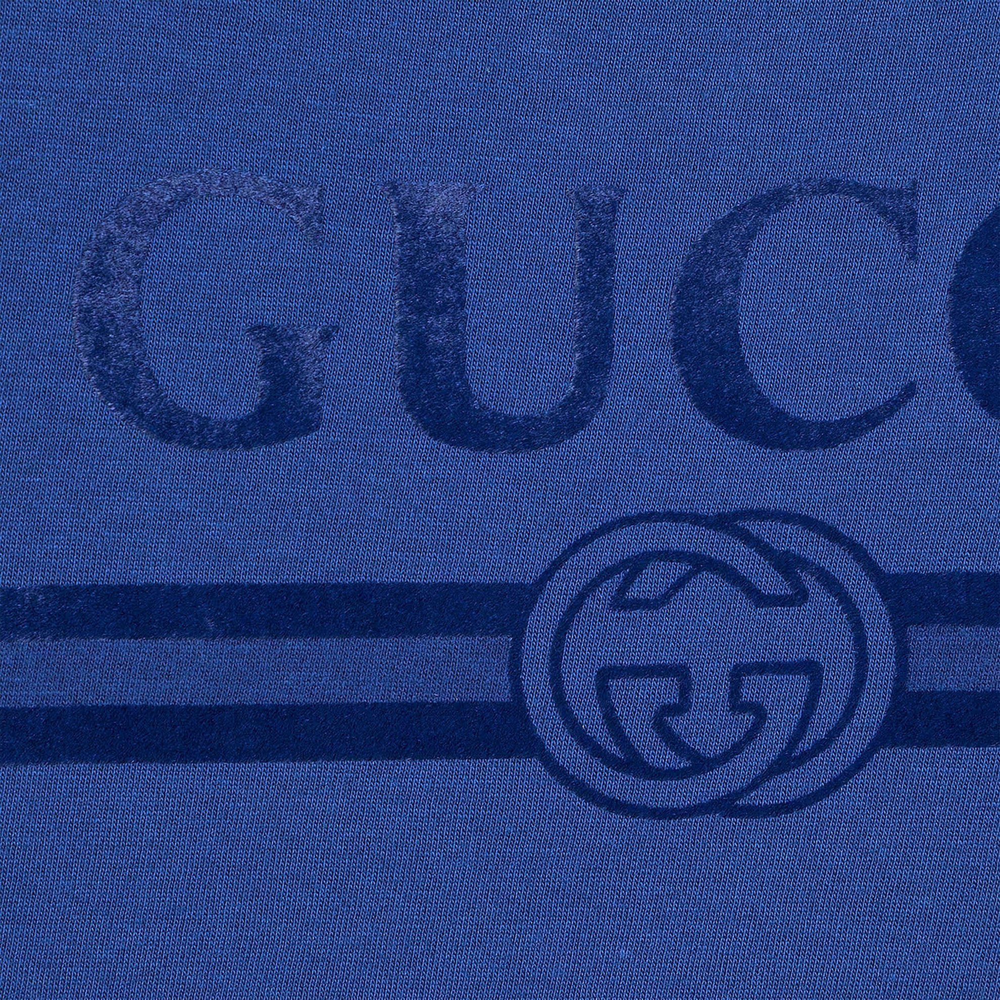 T-shirt bleu outremer avec imprimé logo