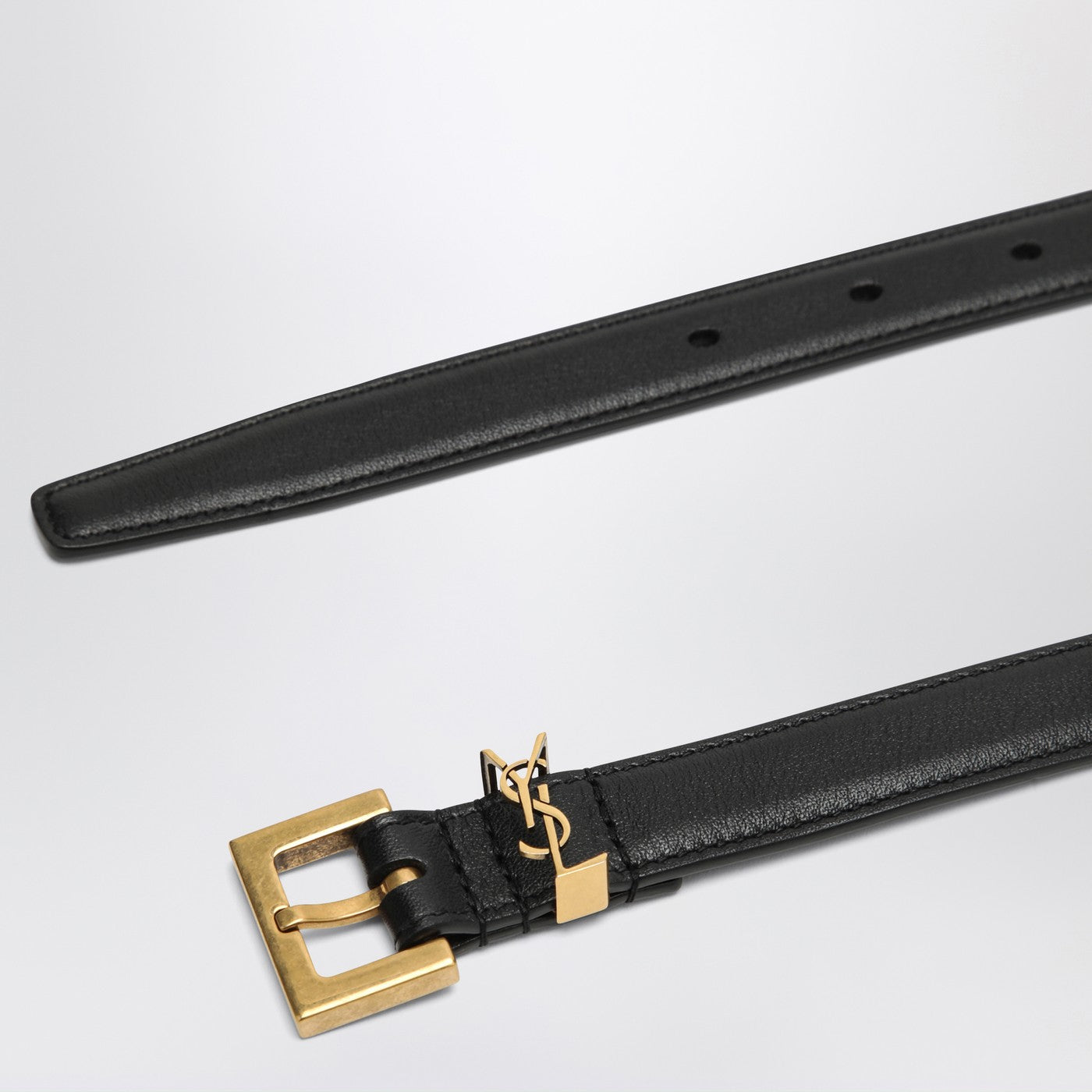 Black Cassandre leather belt