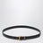 Ceinture fine Cassandre en cuir grainé noir