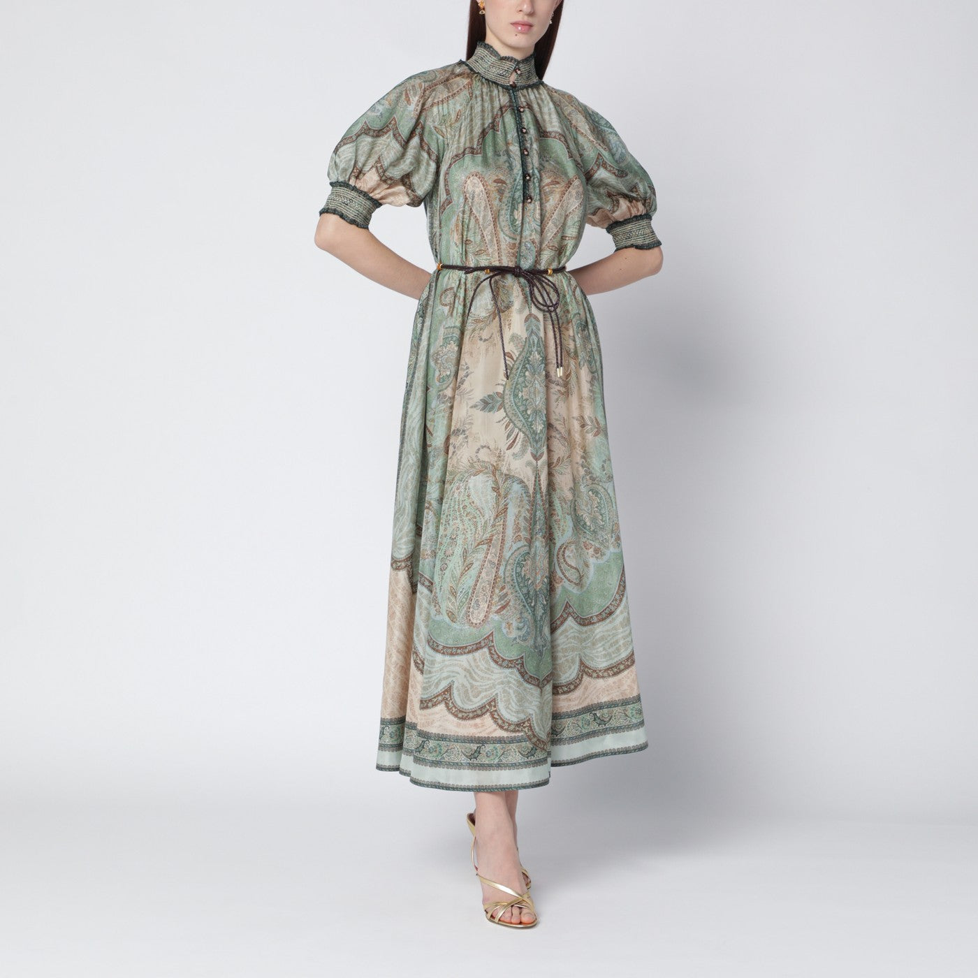 Wanderlust Billow Kleid mit Tapisserie-Print