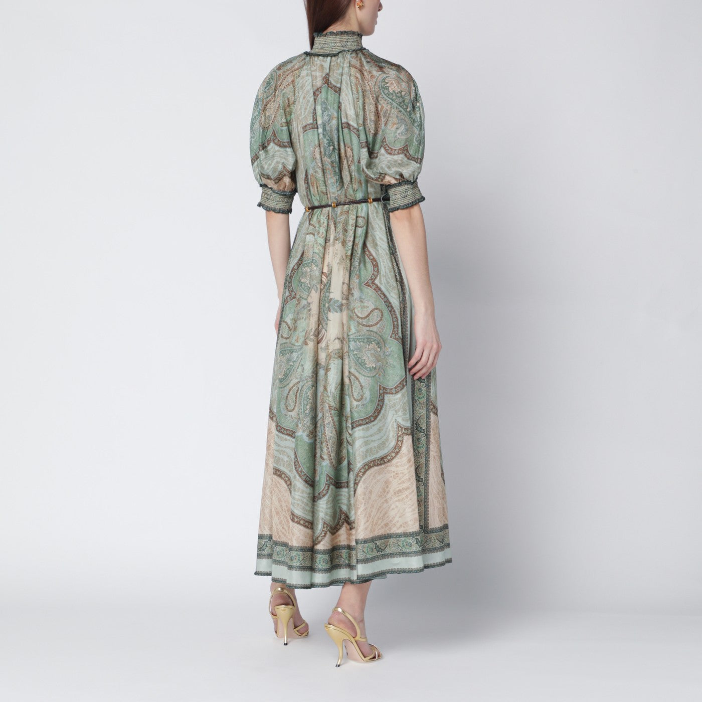 Wanderlust Billow Kleid mit Tapisserie-Print