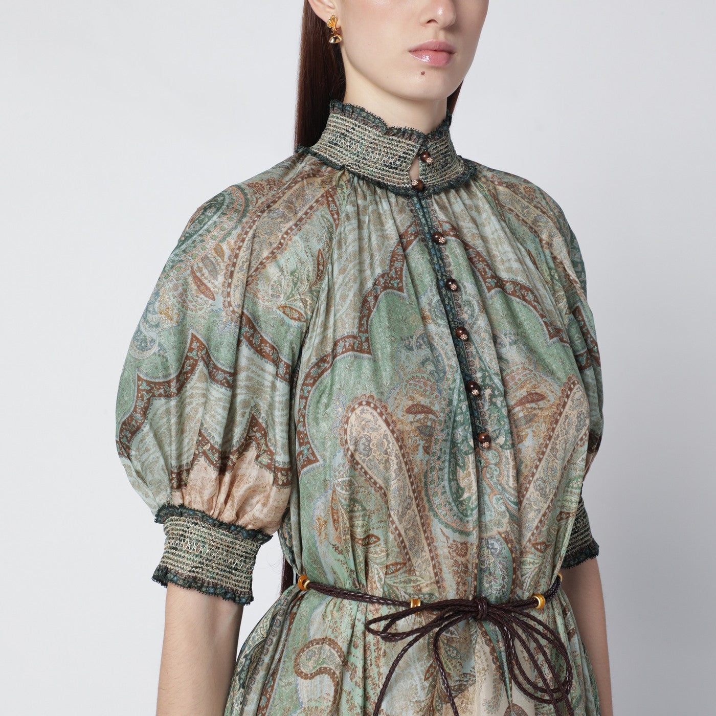 Wanderlust Billow Kleid mit Tapisserie-Print