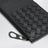 Portacarte con zip nero in Intrecciato