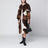 Patchwork shearling coat