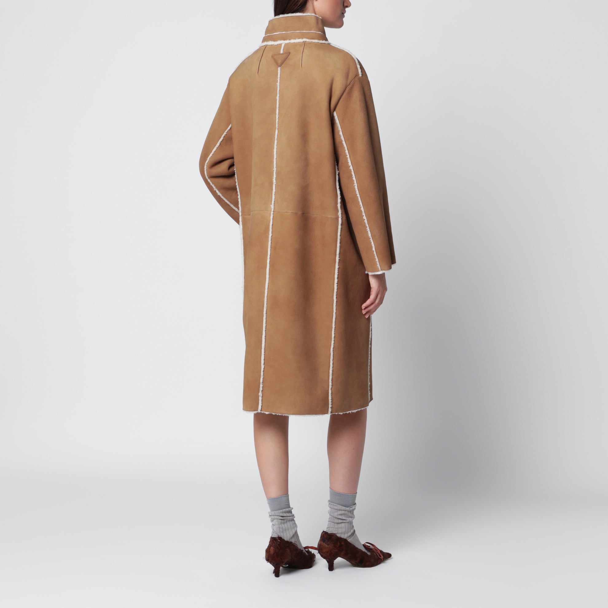 Cappotto color cammello in montone