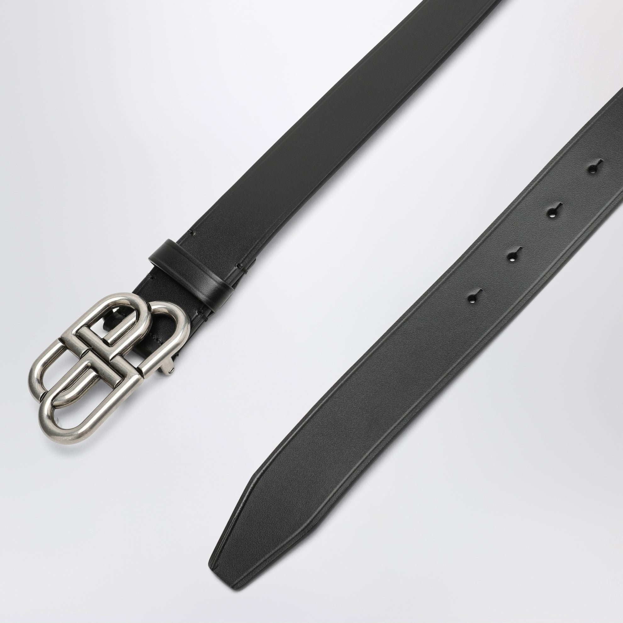 Cintura BB nera in pelle