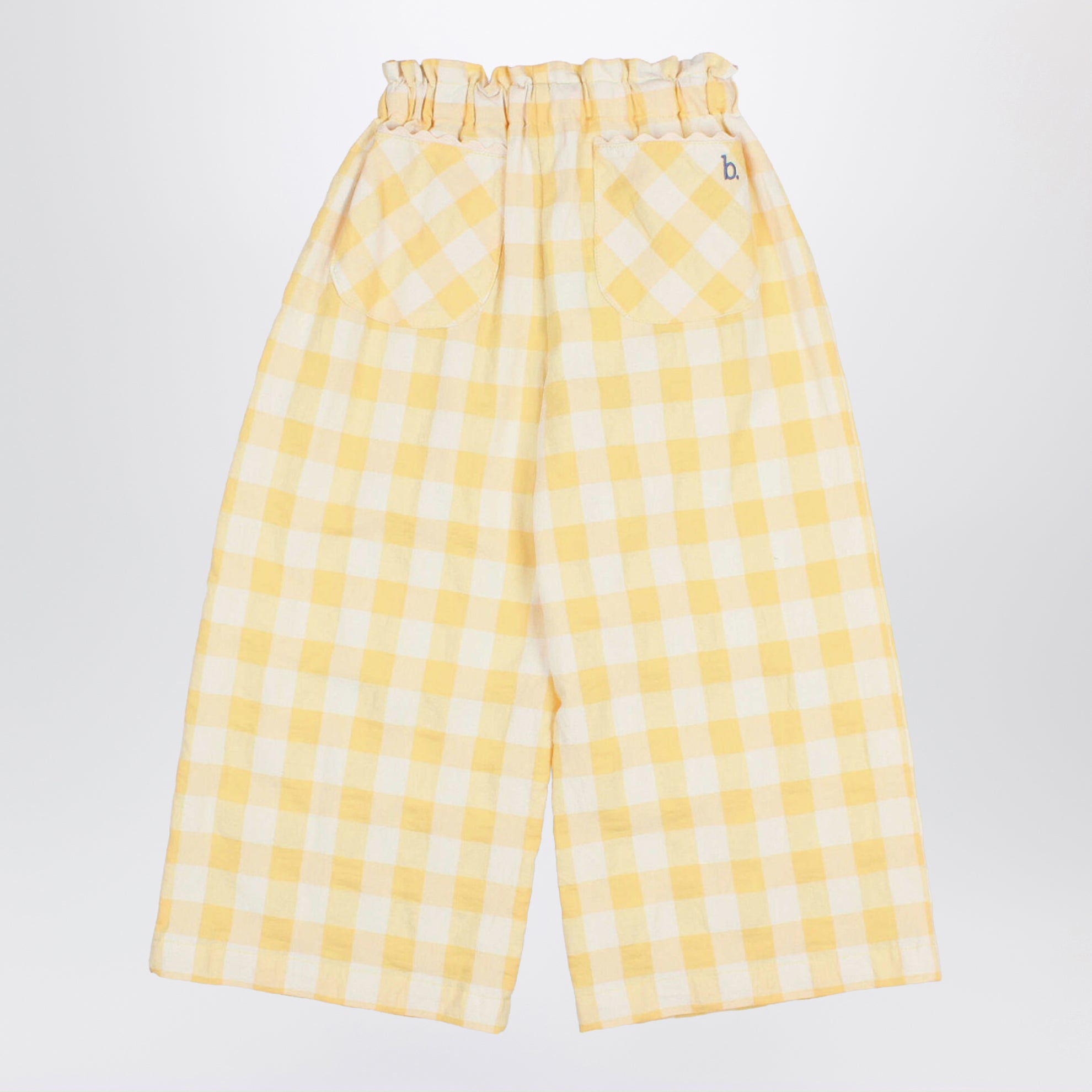 Pantaloni in misto cotone con motivo a quadretti