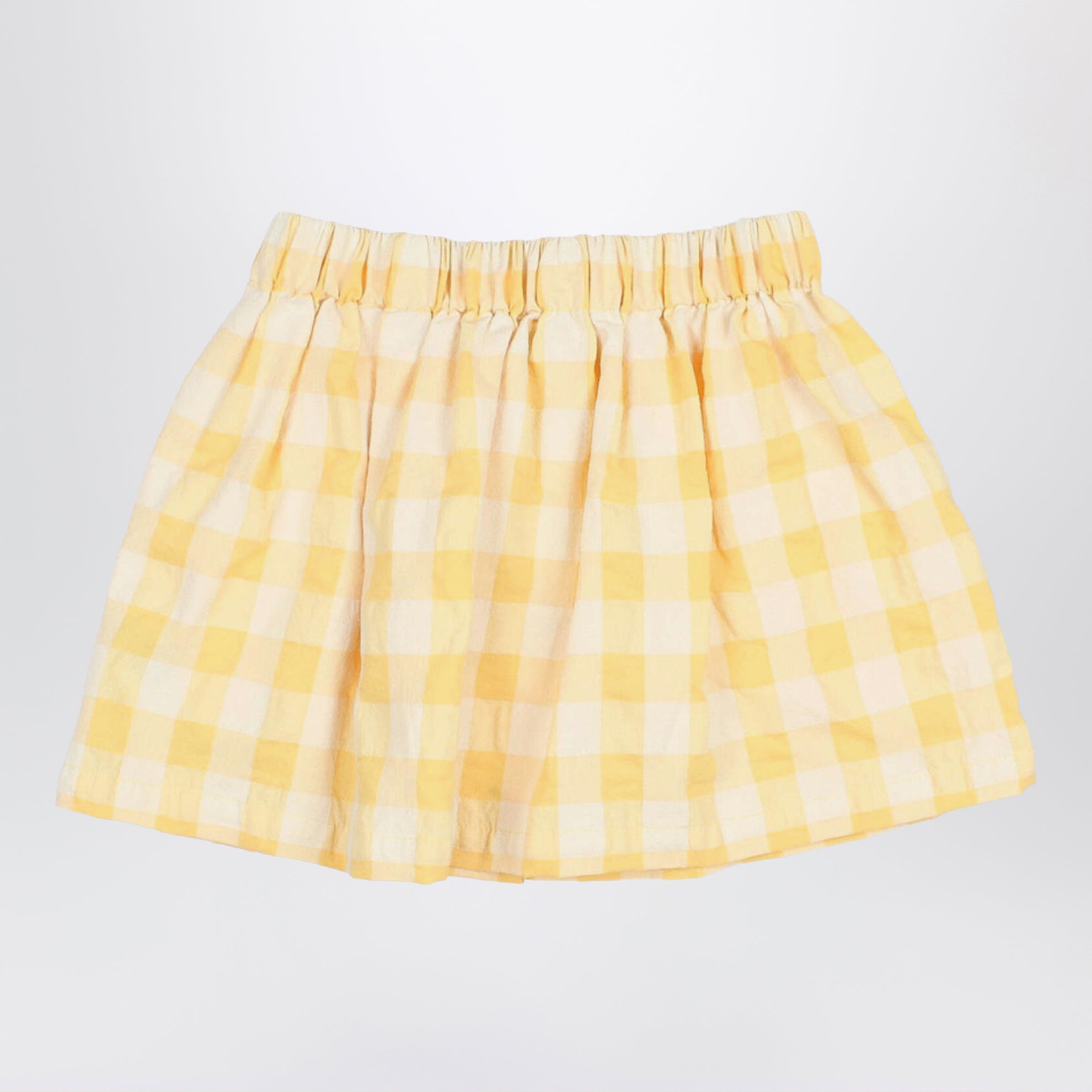 Cotton blend skirt with check pattern