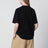 Schwarzes Kurzarm-T-Shirt aus Baumwolle