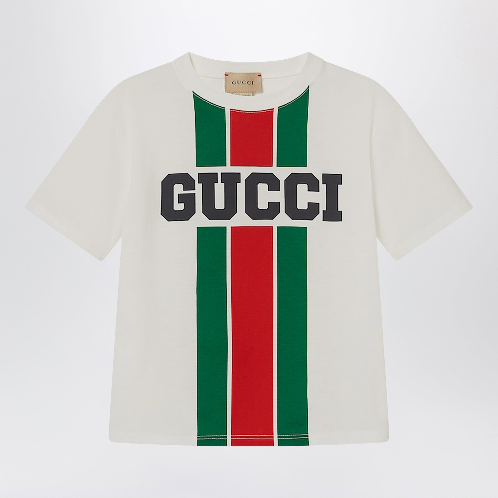 Weißes T-Shirt aus Baumwolle mit Logodruck